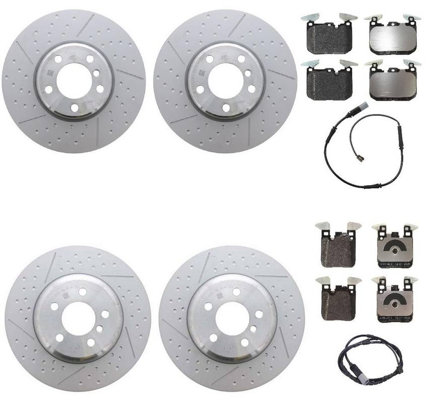 BMW Brake Kit - Pads and Rotors Front &  Rear (340mm/345mm)